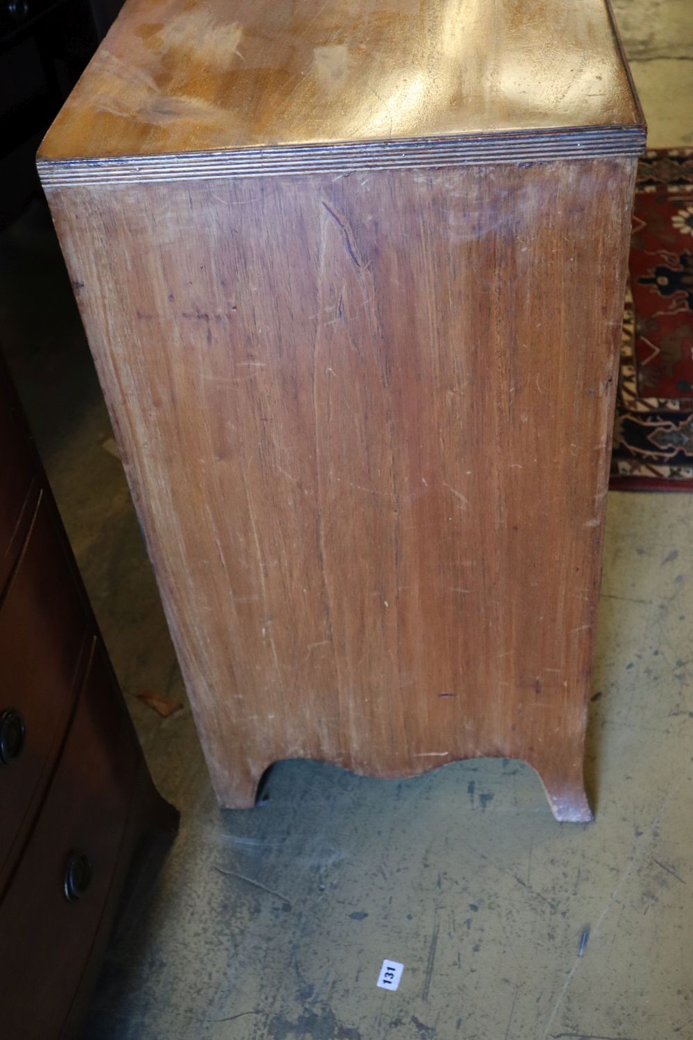 A Regency mahogany chest of four drawers, width 93cm